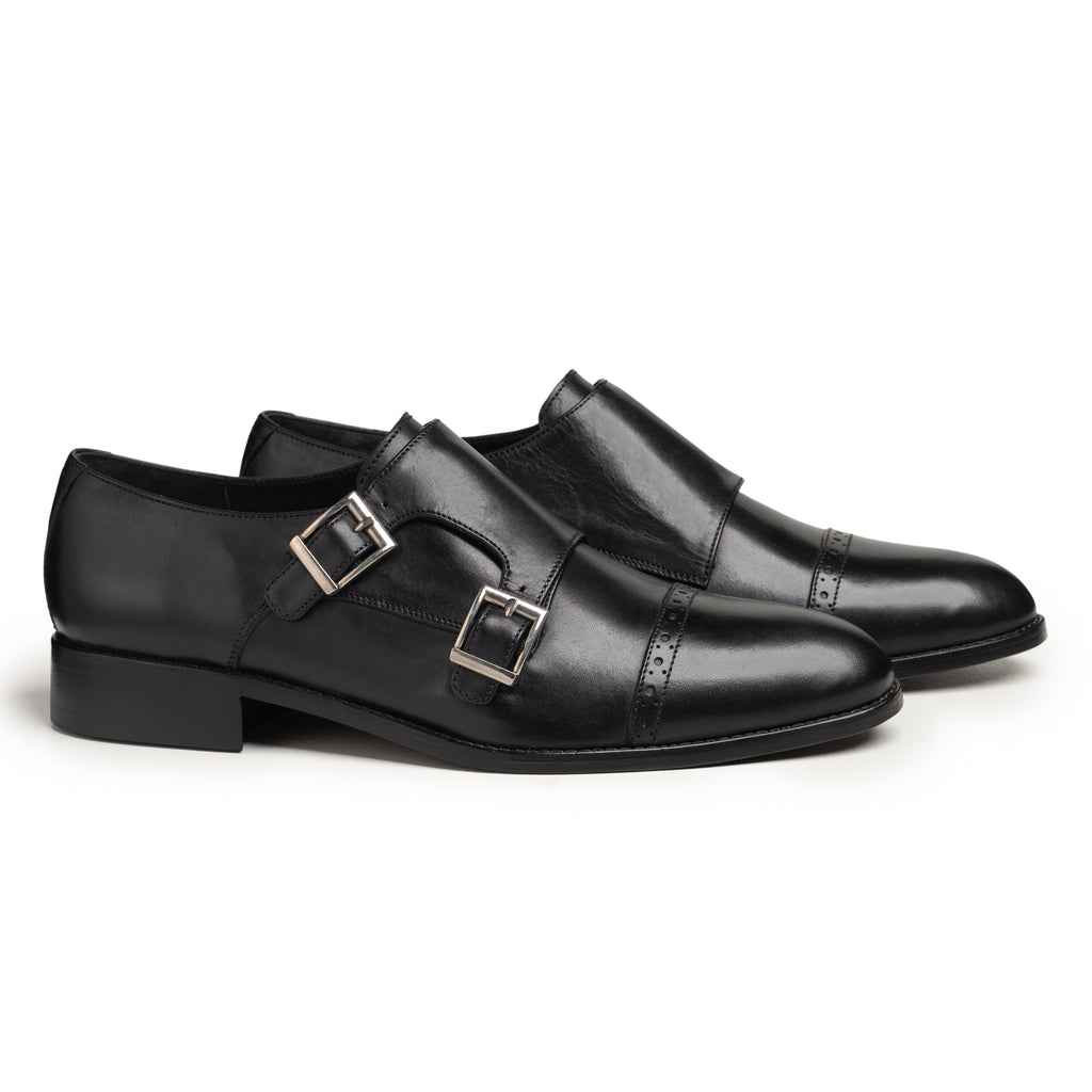 Crusader Black handmade Mens Shoes â Couro